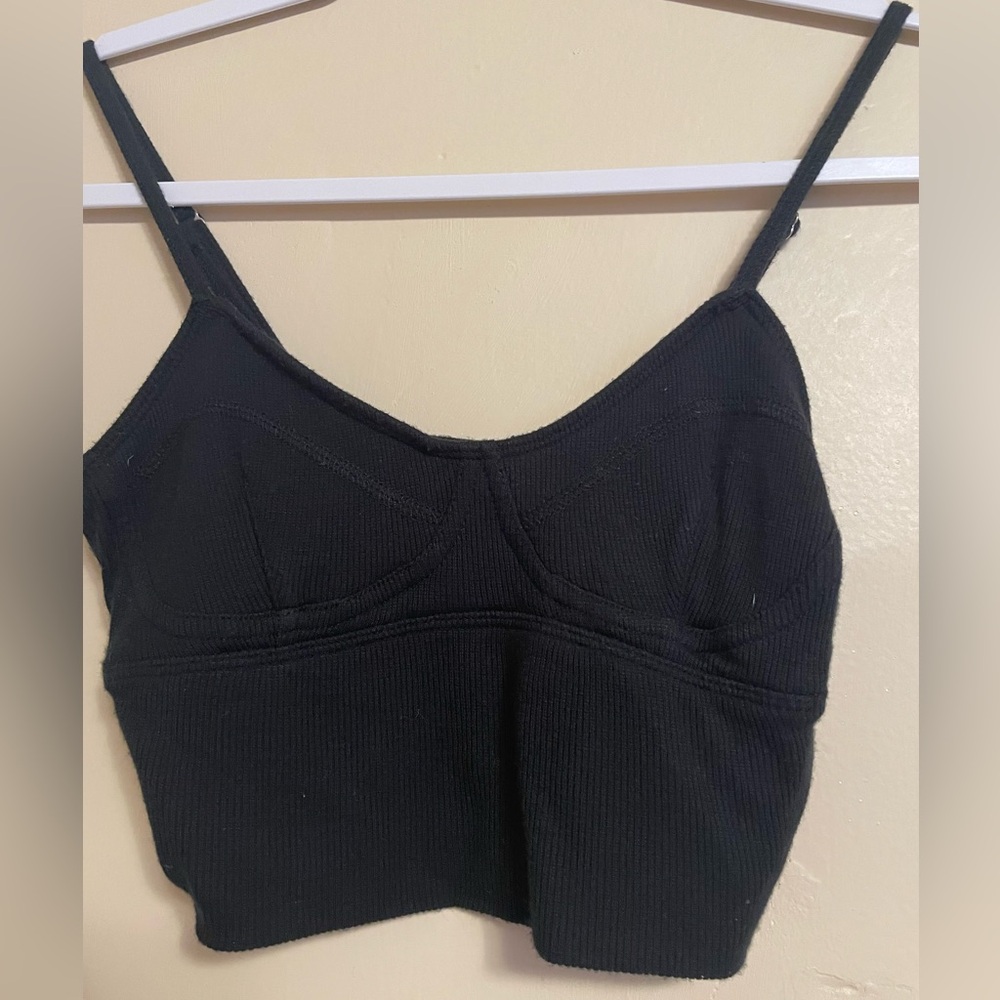 Corset style cropped tank top